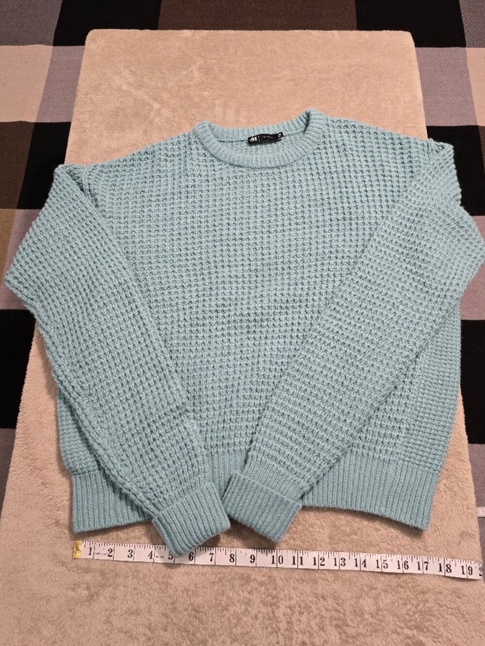 Le 31 par Simons Waffle Knit Wool-Blend Crewneck Sweater - Size S/M
